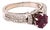 Diamond Tourmaline Rubellite Ring 4.5 14k Gold 1.38 TCW Women Certified For Sale
