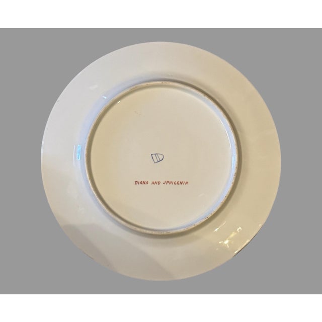 Antique Victorian Royal Vienna Porcelain Gilt Decorated Scenic Plate Diana For Sale - Image 6 of 6