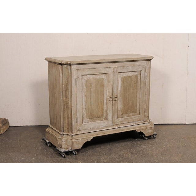 Italian Vintage Italian Style Painted Reclaimed Wood Buffet Cabinet For Sale - Image 3 of 11
