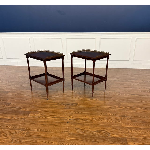 Wood Pair of Mahogany End Tables by Leighton Hall - Showroom Samples For Sale - Image 7 of 15