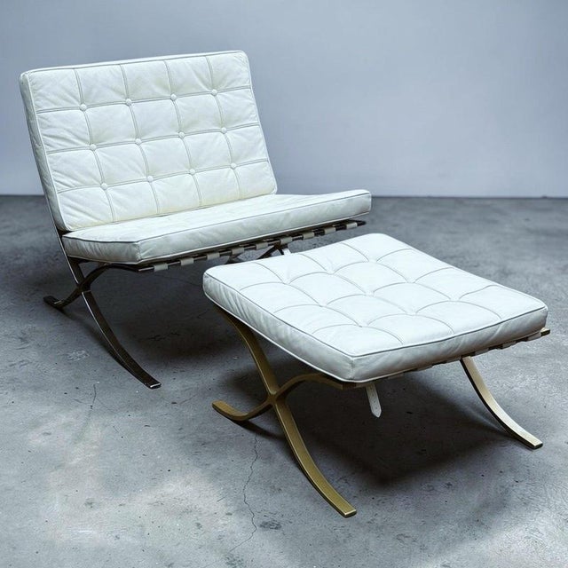 Set of Barcelona Chair and Ottoman For Sale - Image 17 of 17