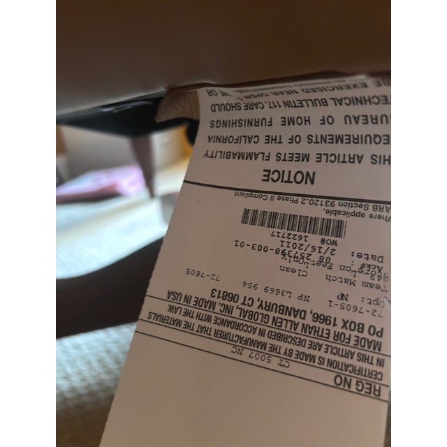 Traditional Ethan Allen Harvard Leather Desk Chair For Sale - Image 3 of 3