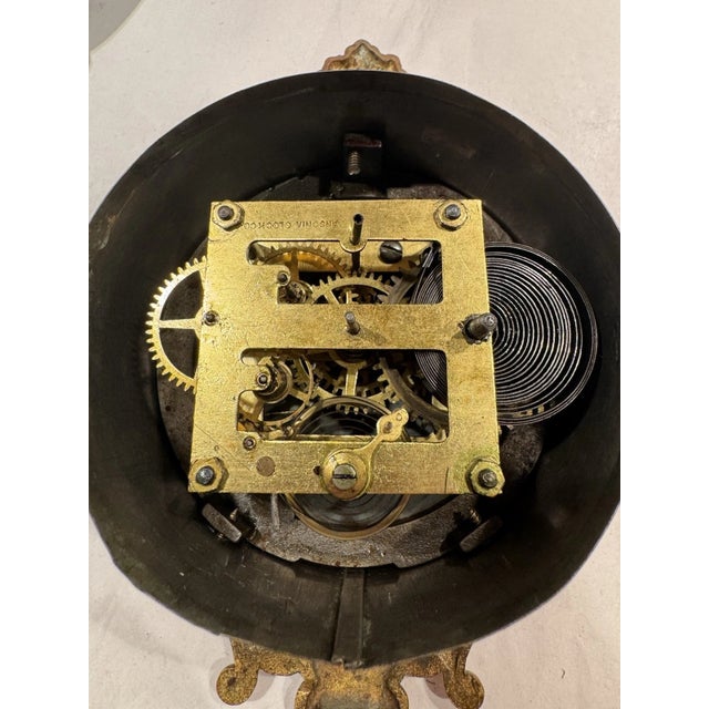 Antique Ansonia “Parlor Ink No. 3” Calendar Desk Clock For Sale In Los Angeles - Image 6 of 10
