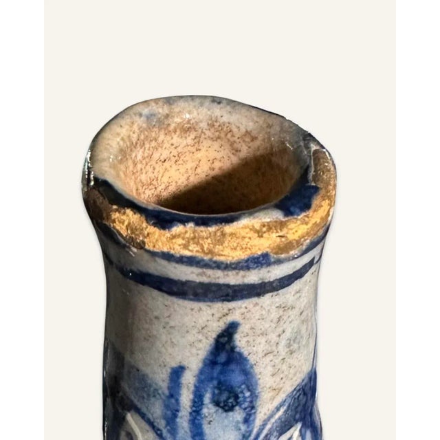 19th Century Italian Blue and White Faience Wine Jug For Sale - Image 10 of 12