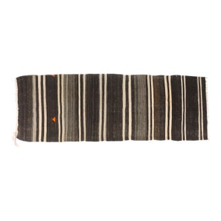 Stripe Handwoven Antique Kilim Runner For Sale