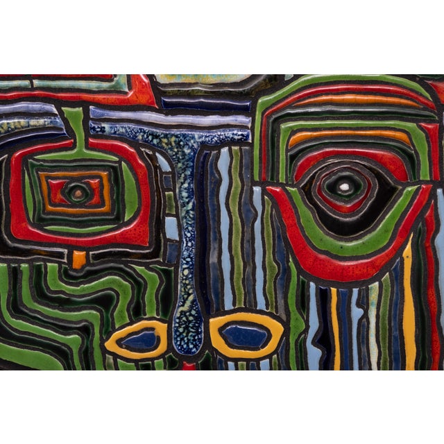 Karel F. van der Wilk, Psychedelic Wall Artwork: The Smile, 1977, Ceramic For Sale - Image 6 of 7