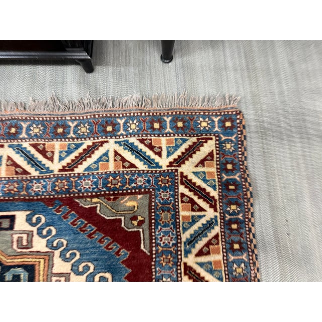 Textile 5ft 1in X 5ft 8in Armenian Traditional Artsakh Area Rug For Sale - Image 7 of 12