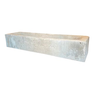 A Long Antique White Limestone Trough From Eastern France, Circa 1800 For Sale