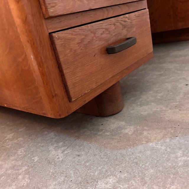 Vintage Desk in Oak For Sale - Image 6 of 9