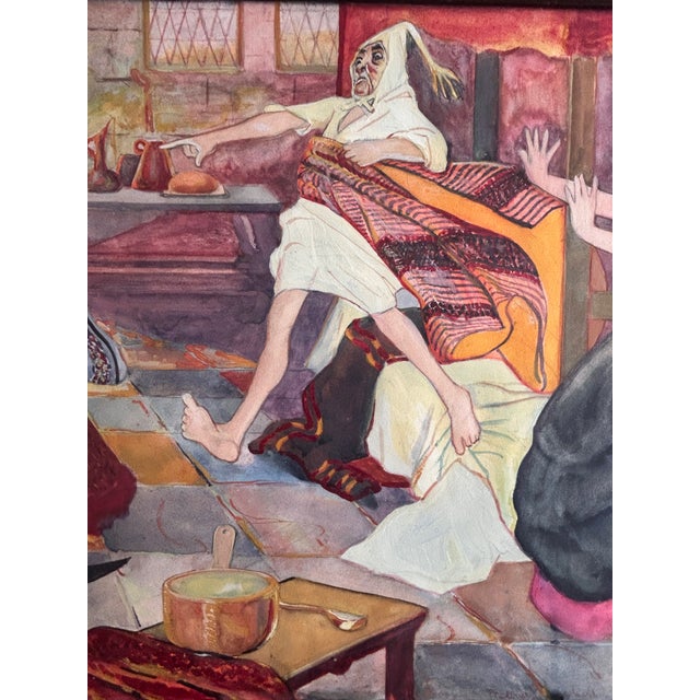 This is a fantastic Antique Original Watercolor and Gouache Painting on Paper by listed California artist Frederick...