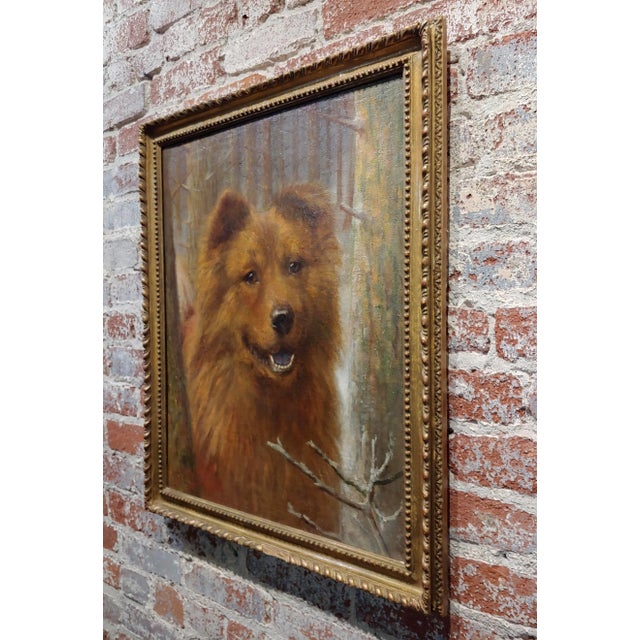 Richard S. Moseley -19th Century Portrait of an Early Chow Chow -Oil Painting For Sale In Los Angeles - Image 6 of 9