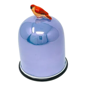 1920s Art Deco Noritake Morimura Japanese Lusterware Figural Bird Domed Lid Trinket Box