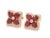 Genuine ruby floral pattern earring studs 14K gold Natural pear cut ruby diamond studs tops earring gold Flower shape ruby...