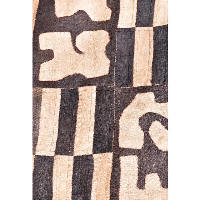 Mid 20th Century Handwoven Kuba Raffia Textile For Sale - Image 4 of 5