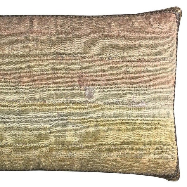 17th Century Antique Brussels Abstract Tapestry Pillow For Sale - Image 4 of 4