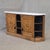 A beautiful and functional antique 1920s or 1930s oak console cabinet with a Carrera marble top. Likely made in England,...