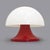 Italian-made table lamp produced in the 1960s. Red painted metal structure. White methacrylate diffuser. Fits two E14...