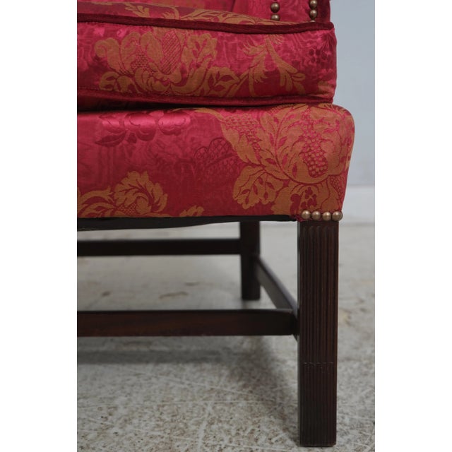 1990s Stickley Colonial Williamsburg Chippendale Style Wing Back Easy Chair For Sale - Image 9 of 18