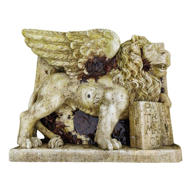 Relief in Greek Thassos Marble Lion of Saint Mark, Venice For Sale