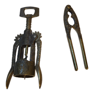 Vintage Brass Wine Bottle Opener Nut Cracker