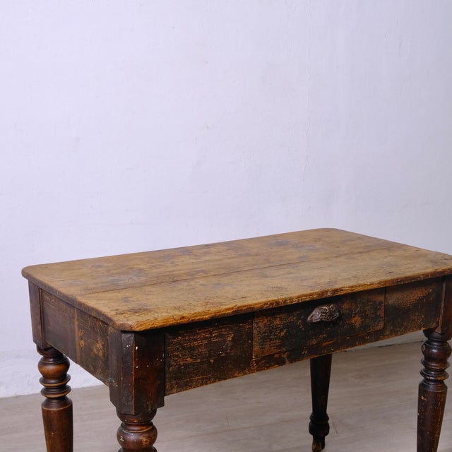 Antique Rustic Wooden Table, Italy, Late 19th Century For Sale - Image 3 of 18