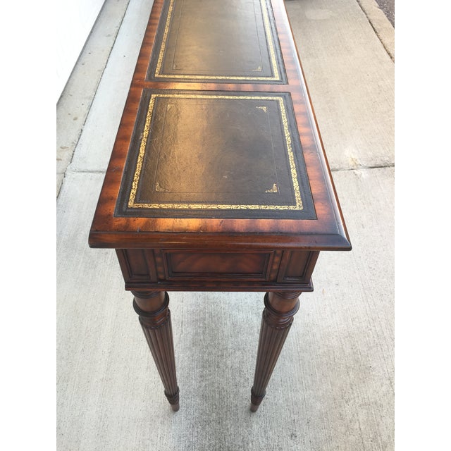 Maitland Smith Regency Sofa Table With Leather Top Chairish