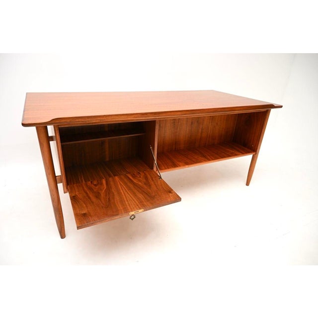 Vintage Swedish Walnut Desk by Goran Strand for Lelangs Mobelfabrik, 1960s For Sale - Image 9 of 15