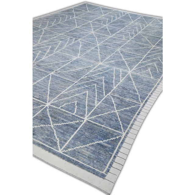 21st Century Modern Moroccan Style Wool Rug 9'11"x14'8" For Sale - Image 4 of 7