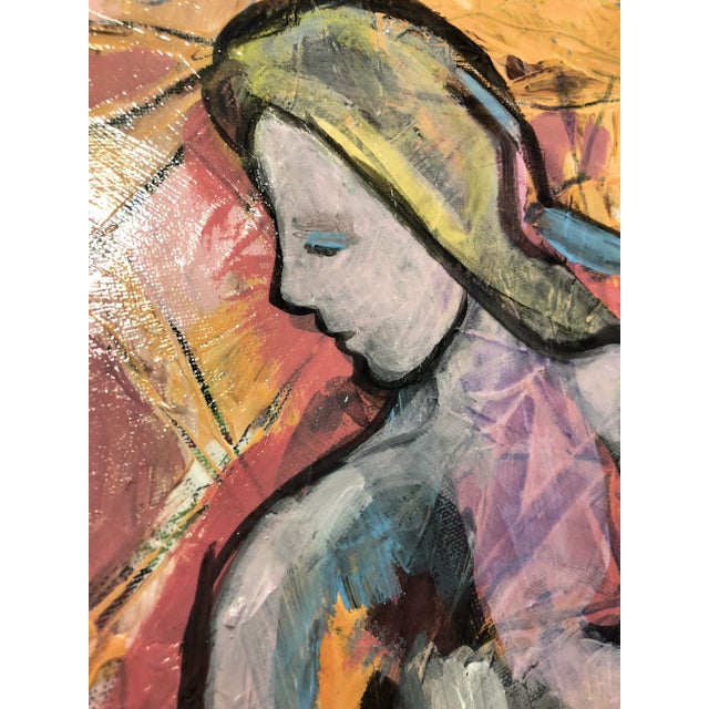 Henri Matisse Contemporary Painting on Canvas,”Seated Nude With Beam of Light” by Auker For Sale - Image 4 of 10