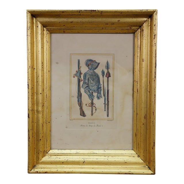 Late 20th Century Trevor James Company Framed Print France Armes Du Temps De Henri II Military Art For Sale