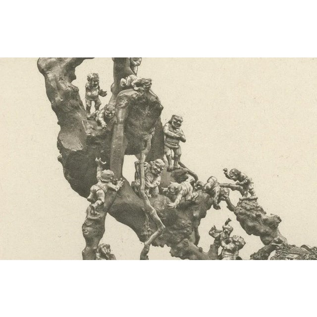 Lemercier, Ornate Japanese Sculpture Depicting Mythological and Folkloric Figures, 1884, Print For Sale - Image 3 of 6