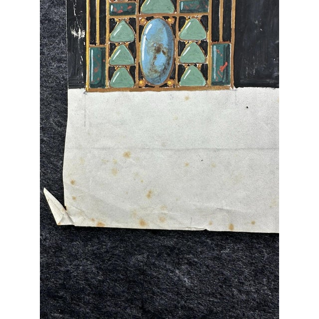 1920s Carl Heinz Berberich, Jewelry Design Drawing, 1920s, Gouache For Sale - Image 5 of 13