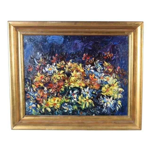 Floral Still Life, 1950s, Oil on Canvas, Framed For Sale