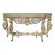 Antique Italian Console Table White French Louis XIV Ornate Carved Rococo W Figurines For Sale