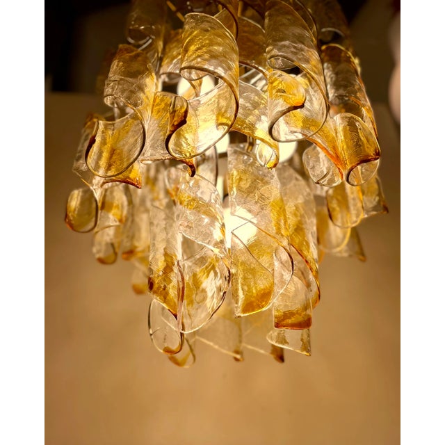 Torciglioni Hanging Light from AV Mazzega, 1970s For Sale - Image 9 of 13
