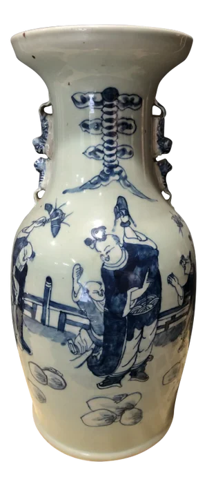 Antique Chinese Blue and White Porcelain Vase