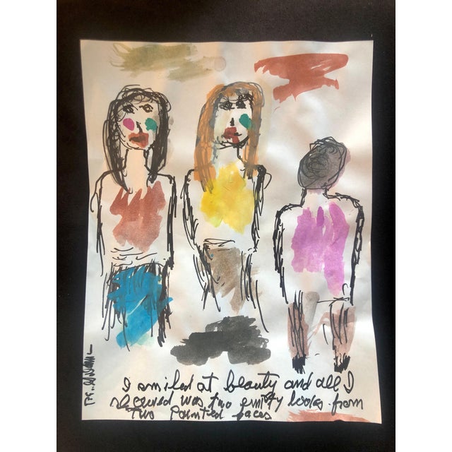 Peter Emanuel Goldman, Modernist Watercolor Painting Peter Goldman American Filmmaker Neo Expressionist, 2020 For Sale In Miami - Image 6 of 6