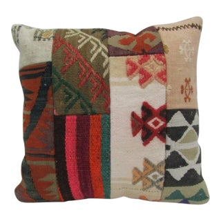 Handmade Patchwork Kilim Pillow Cover For Sale