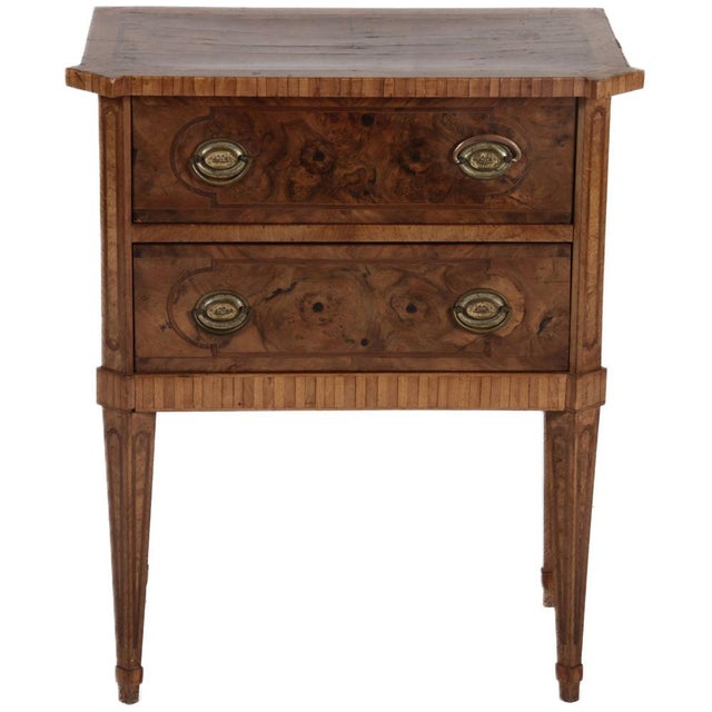 Baroque Antique Small Louis XVI Chest of Drawers in Walnut, 1780 For Sale - Image 3 of 5