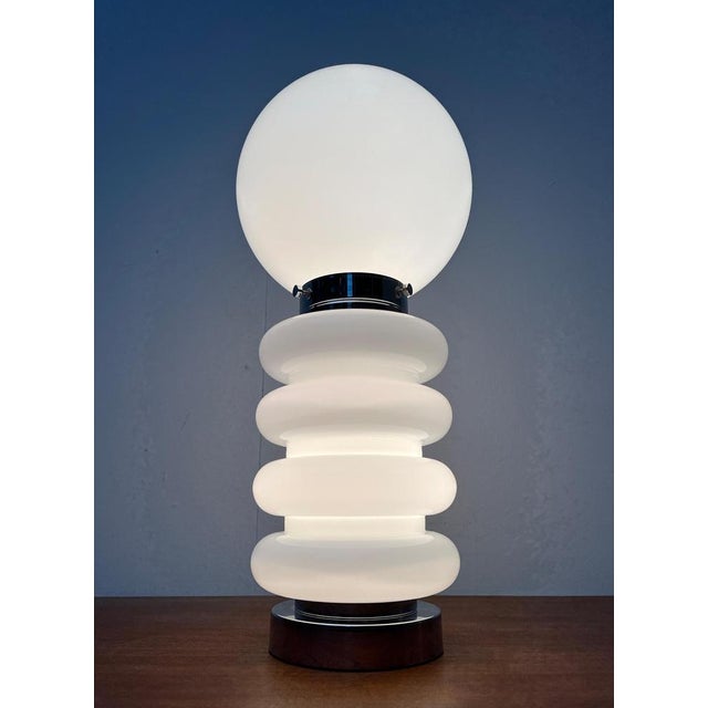 Mid-Century Space Age Glass Table Lamp by Carlo Nason for JBS, 1960s For Sale - Image 9 of 18