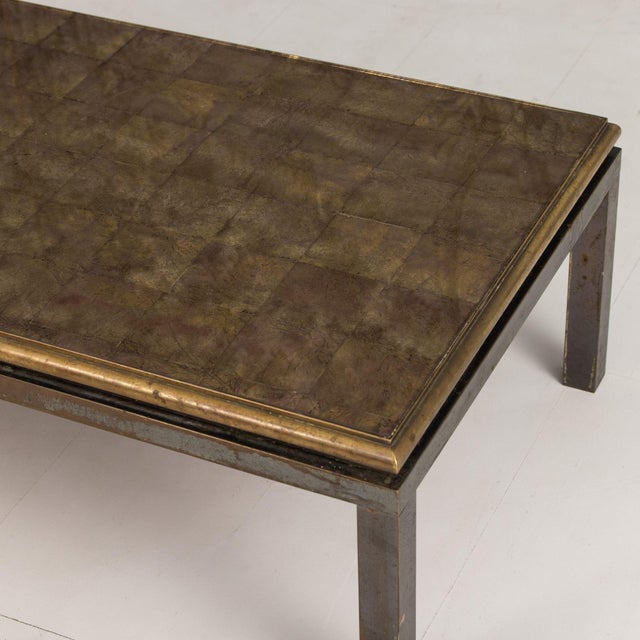 Mid 20th Century Attributed to French Maison Jansen Bronze and Églomisé Coffee Table For Sale - Image 9 of 18
