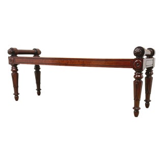 Large Early 19th Century Regency Mahogany Window Seat For Sale