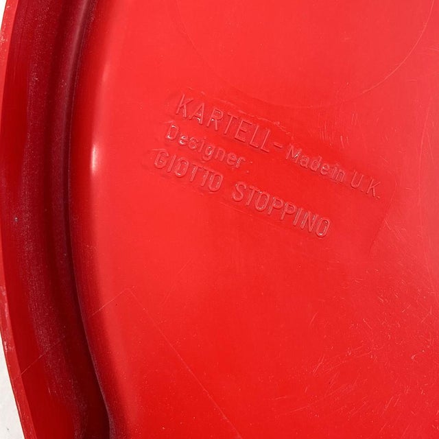 Plastic Red Side Table by Giotto Stoppino for Kartell, 1970s For Sale - Image 7 of 8