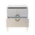 Modern Pasargad Home Luna Nightstand With Silver Metal Frame For Sale - Image 3 of 12