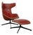 Set of Take a Line for a Walk 389 Lounge Chair and Ottoman in Red Leather by Alfredo Häberli for Moroso For Sale