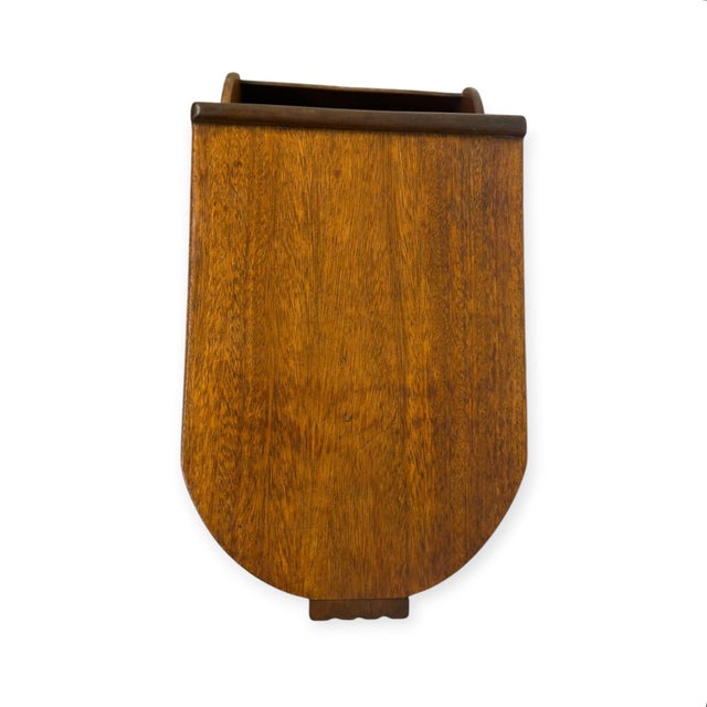 Antique Art Deco Wood Magazine Rack Three Tiered End Table. For Sale - Image 4 of 7