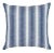 Schumacher Colada Stripe 20" Pillow in Blue & White For Sale
