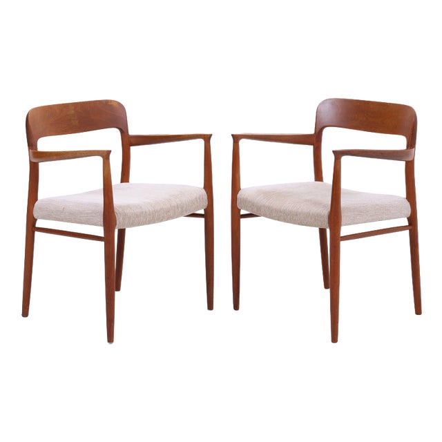 No 56 Armchairs in Teak by Niels Otto Møller, Set of 2 For Sale