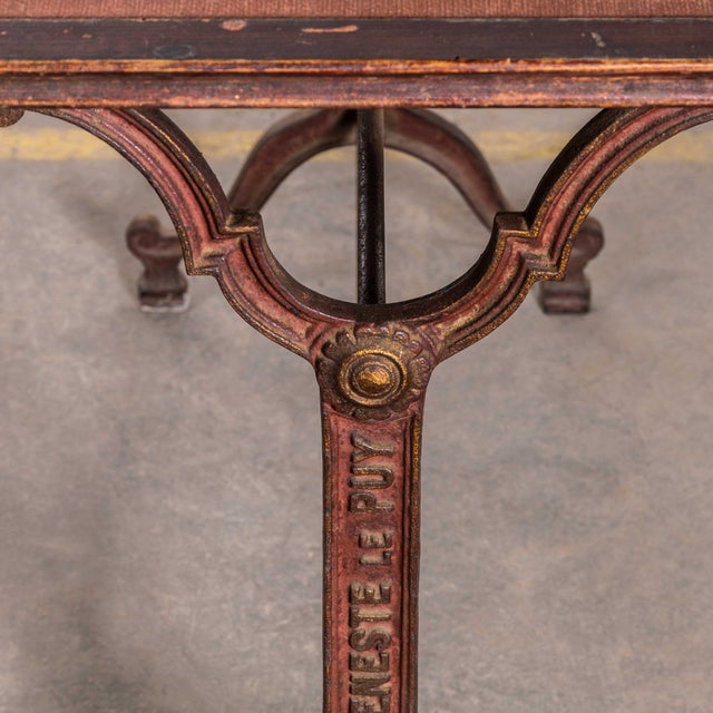 French Intricate Relief Cast Base Table, 1940s For Sale - Image 6 of 8