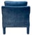 Vintage Newly Upholstered MCM Blue Velvet Parsons Chair For Sale - Image 9 of 11